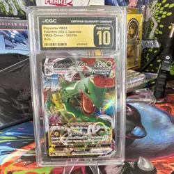 CGC Pristine 10 Rayquaza VMAX 120/184 S8b Vmax Climax Holo JP 2021 - Image 1