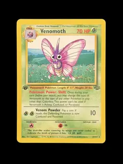Pokemon TCG 1st Edition Venomoth 29/64 Jungle Set Regular Rare WOTC Vintage - Image 1