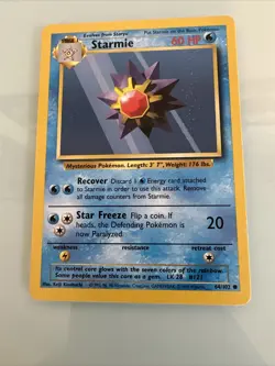 Starmie 64/102 Base Set Common Unlimited Pokemon Card LP-NM - Image 2