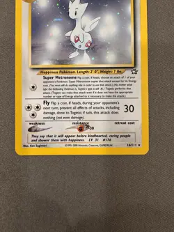 Pokemon TCG Togetic Holo Card Neo Genesis 16/111 LP Condition - Image 3