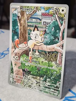 Illustration Rare Meowth #106/094 Pokemon Card Phantasmal Flames NM-MT 2025 - Image 2