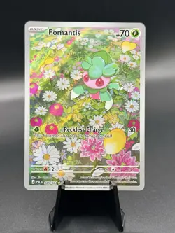 Fomantis 085/084 Pitch Black Full Art Holo Rare Pokemon Card NM - Image 1