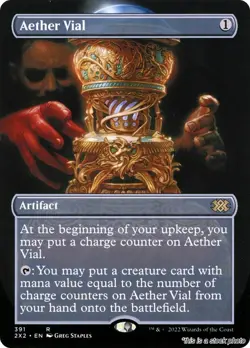 MTG Aether Vial (Borderless) Card #391 Double Masters 2022 NM Magic - Image 1