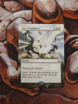 Magic the Gathering Day of Judgment Hand Painted Unique Custom MTG Alter - Image 1