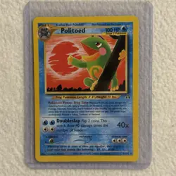 Politoed 27/75 Rare – Neo Discovery 2001 WOTC Pokemon TCG Card LP Non Holo - Image 1