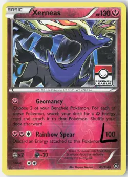 Xerneas (Pokemon League) 81/114 League & Championship Cards Reverse Holo LP - Image 1