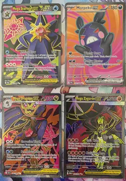 Pokemon TCG EX Holo 4-Card Lot: Mega Starmie EX, Morpeko EX, Zygarde EX - Image 1