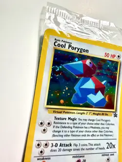 POKEMON PROMO Card COOL PORYGON 15/53 WOTC Holo Factory Sealed w/SWIRL!! 2000 - Image 3
