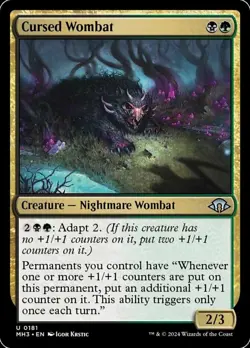 Cursed Wombat - Modern Horizons 3 #0181 MTG Magic The Gathering - Image 1
