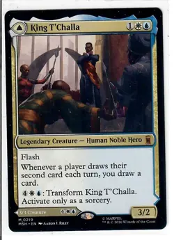 King T'Challa 219 Mythic Marvel Super Heroes Magic: The Gathering Lightly Played - Image 1