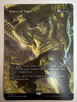 Force of Vigor Borderless 0077 MTG Magic The Gathering Regular Mythic MAR NM - Image 1