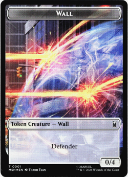 Wall / Moloid Double-Sided Token (FOIL) - [Marvel Super Heroes] MSH Magic MTG - Image 2