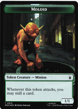 Wall / Moloid Double-Sided Token (FOIL) - [Marvel Super Heroes] MSH Magic MTG - Image 3
