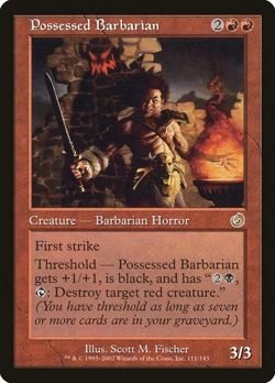 MTG - Possessed Barbarian - Torment - Magic the Gathering - Image 1