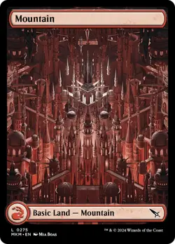 4 x Mountain (0275) - Murders at Karlov Manor - Basic Land Full Art - Image 1