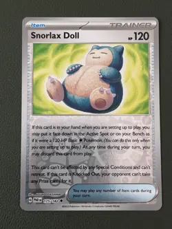 Pokemon TCG Snorlax Doll Paradox Rift 175/182 Reverse Holo Near Mint - Image 1