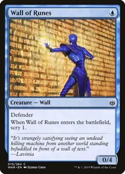 1x Wall of Runes NM Eng MTG - War of the Spark - Image 1