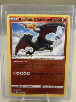 Pokemon TCG: Radiant Charizard 020/159 Crown Zenith Radiant Rare NM - Image 1