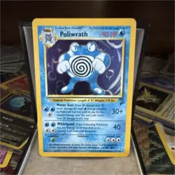 Pokemon TCG Poliwrath #15/130 Base Set 2 Holo Rare English 2000 90 HP WOTC - Image 1