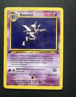 Haunter 21/62 Fossil 1st Edition Rare Regular 50 HP English 1999 LP - Image 1