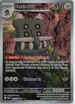 Bastiodon 093/084 Illustration Rare Pitch Black Pokemon Holo Near Mint - Image 1