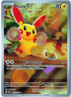 Plusle 193/182 Illustration Rare Paradox Rift Pokemon Holo Near Mint - Image 1