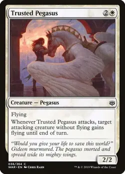 1x Trusted Pegasus NM Eng MTG - War of the Spark - Image 1