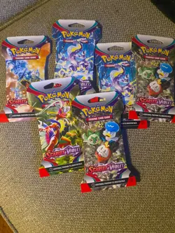 15X Pokemon TCG Scarlet & Violet/Paradox Rift/Paldea Evolved booster packs - Image 1