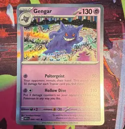 Gengar 094/165 Sv: Scarlet & Violet 151 Reverse Holo Rare English 130 HP - Image 1
