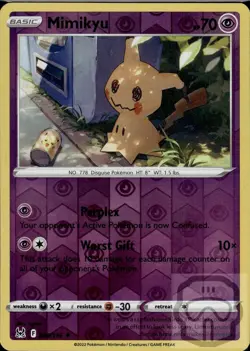 Mimikyu 080/196 R Lost Origin Pokemon Reverse Holo NM/M - Image 3