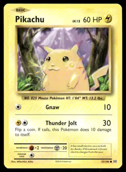 Pikachu 35/108 Common Evolutions Pokemon Near Mint - Image 1