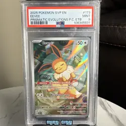 2025 POKEMON SVP EN-SV BLACK STAR PROMO #173 EEVEE PRISMATIC EVOLUTIONS PC ETB - Image 1