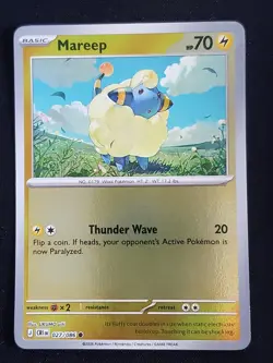 Pokemon TCG Mareep Chaos Rising Reverse Holo CRI EN 027/086 - NM-EX - Image 1