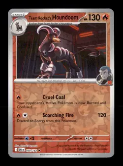Team Rocket's Houndoom 038/182 Uncommon Destined Rivals Pokemon Reverse Holo NM - Image 1