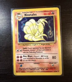 Pokemon TCG Ninetales 12/102 Base Set 1999 Holo Rare Unlimited English - Image 1