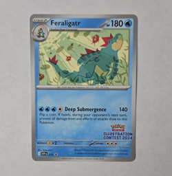 Pokemon TCG Feraligatr SVP EN 213 Holo Illustration Contest 2024 Promo HP180 - Image 1