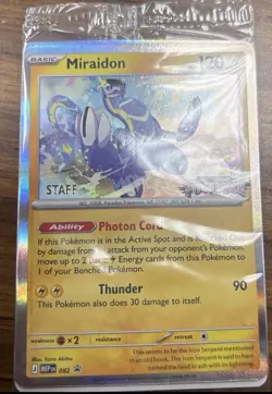 Pitch Black Staff Promo Set All 4 Sealed Miraidon Slowbro Dhelmise Pokemon TCG - Image 1