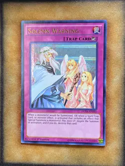 Yugioh Solemn Warning DUSA-EN085 Ultra Rare 1st Ed NM - Image 1