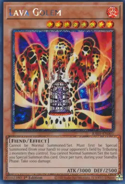 Lava Golem - YuGiOh - RA01-EN001 - Platinum Secret Rare - 1st Edition - NearMint - Image 1