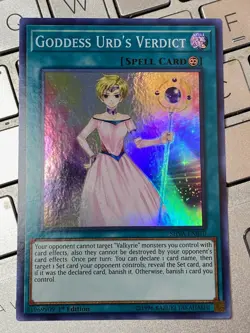Yugioh Goddess Urd's Verdict SHVA-EN010 Super Rare Holo 1st Edition nm conditio - Image 1