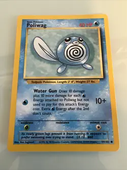 Poliwag 59/102 Base Set Pokemon Card NM NP - Image 2