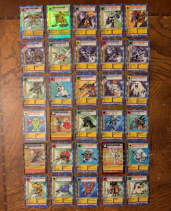 Bandai 1999 Digimon TCG 30-Card Lot English Regular Finish Power Blast - Image 1