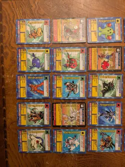 Bandai 1999 Digimon TCG 30-Card Lot English Regular Finish Power Blast - Image 4