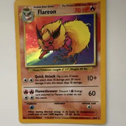 Flareon 3/64 Jungle Holo Rare 1999 English Stage 1 70 HP Wizards Card - Image 1
