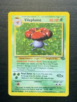Pokemon TCG Vileplume Jungle Holo Card 15/64 Unlimited Rare, Near Mint Condition - Image 1