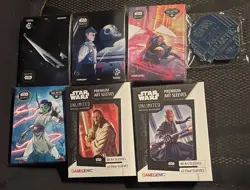 Star Wars Unlimited Art Card Sleeve X6 & 1x Galactic Championship 2025 Pin New - Image 1