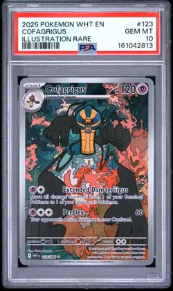 PSA 10 Cofagrigus #123/86 Illustration Rare - White Flare Pokemon TCG Card - Image 1