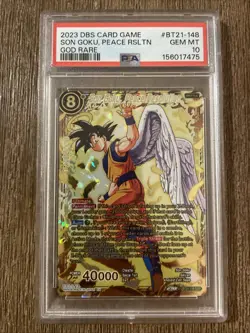 Dragon Ball Super Card Game Son Goku Peace Resolutions PSA 10 Gem Mint 💎 - Image 1