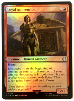 MTG Loyal Apprentice FOIL Universes Beyond Fallout 190 NM - Image 1