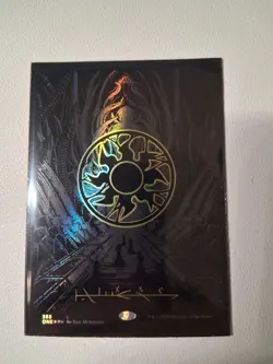 MTG Phyrexia: All Will Be One Full Art Oil Slick Raised Foil Lands 7 Total - Image 2
